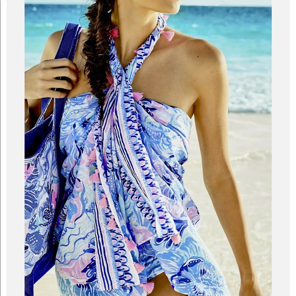 Lilly pulitzer brand new Sienna Wrap in Saltwater Blue in original packaging